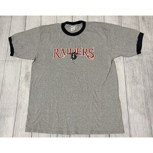 Vintage Texas Tech Red Raiders Mens Graphic T Shirt Gray Size XL Anvil Tag